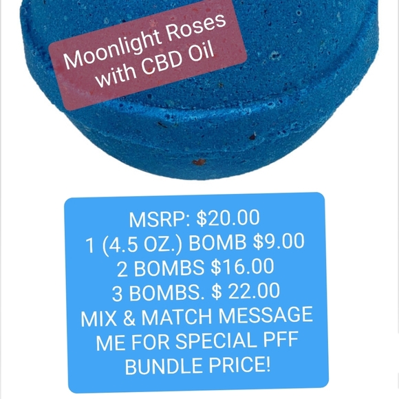 Natural Organic Moonlight Roses Bath Bombs - Picture 9 of 15